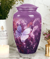 Medium-sized butterfly decorative urn for adult male ashes