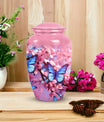 Elegant butterfly-themed urn for holding adult ashes, ideal as a dad urn or for women's ashes