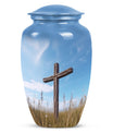 Large Cross Urn for storing Mom's Cremation Ashes