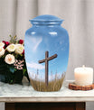 Large Cross Urn for storing Mom's Cremation Ashes