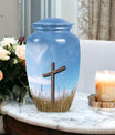 Large Cross Urn for storing Mom's Cremation Ashes