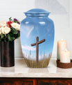 Large Cross Urn for storing Mom's Cremation Ashes