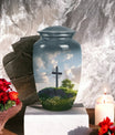 Large Celtic Cross Cremation Urn suitable for human ashes of adult male or female