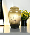 Large decorative cross urn suitable for dad, women, adults for funeral decorations