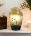 Large decorative cross urn suitable for dad, women, adults for funeral decorations