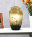 Large decorative cross urn suitable for dad, women, adults for funeral decorations