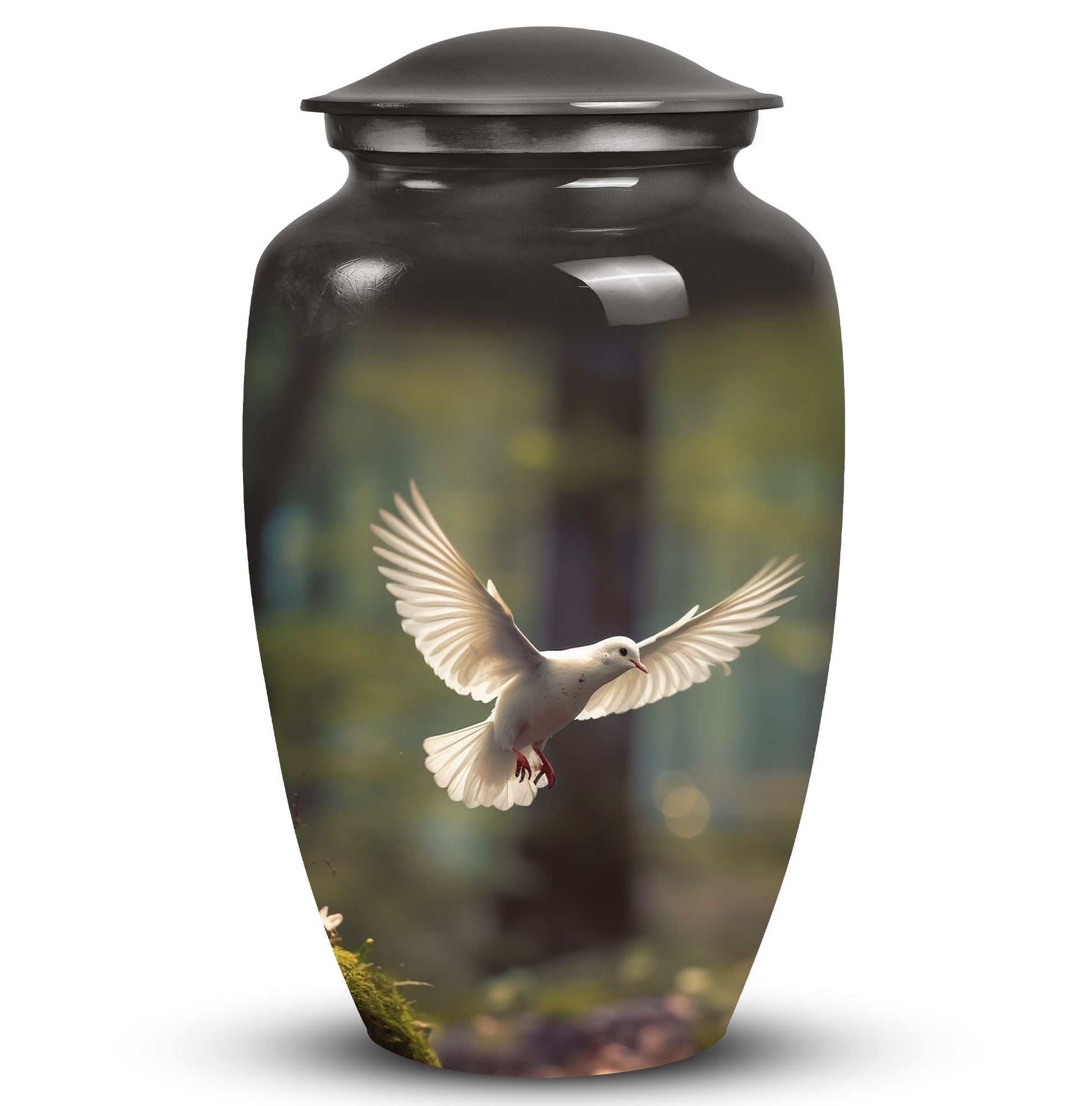 Dove symbolized urns meant for the respectful storage of human ashes, suitable for both men and women