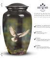 Dove symbolized urns meant for the respectful storage of human ashes, suitable for both men and women