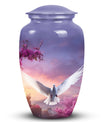 Dove-themed cremation urn in medium size, suitable for storing adult men's ashes, perfect for honoring a beloved dad.