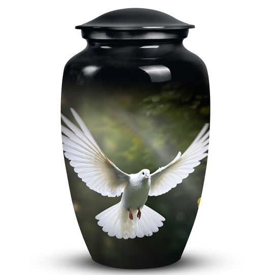 Elegant Dove Memorial Urn, a Decorative Ash Container for Human Ashes, Perfect Cremation Urn for Adults