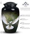 Elegant Dove Memorial Urn, a Decorative Ash Container for Human Ashes, Perfect Cremation Urn for Adults