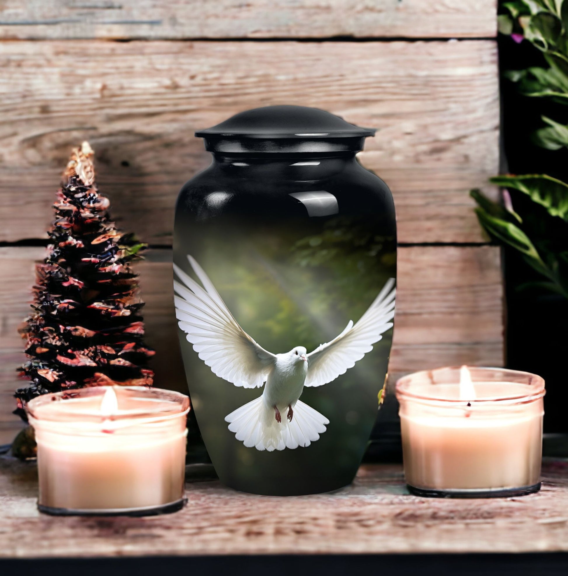 Elegant Dove Memorial Urn, a Decorative Ash Container for Human Ashes, Perfect Cremation Urn for Adults