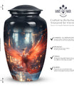 Elegant Phoenix urn, ideal cremation urns for women and suitable for holding adult male ashes