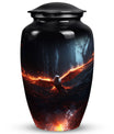 Phoenix Urn, a distinctive and metal funeral urn for adult human ashes, suitable for commemorating a grandfather.