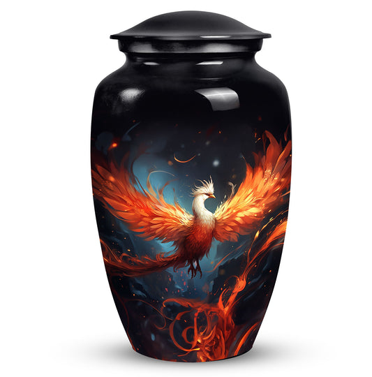 Phoenix Cremation Urn, ideal container for adult female cremains, perfect burial urn for ashes