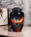 Phoenix Cremation Urn, ideal container for adult female cremains, perfect burial urn for ashes