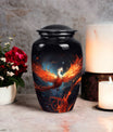 Phoenix Cremation Urn, ideal container for adult female cremains, perfect burial urn for ashes