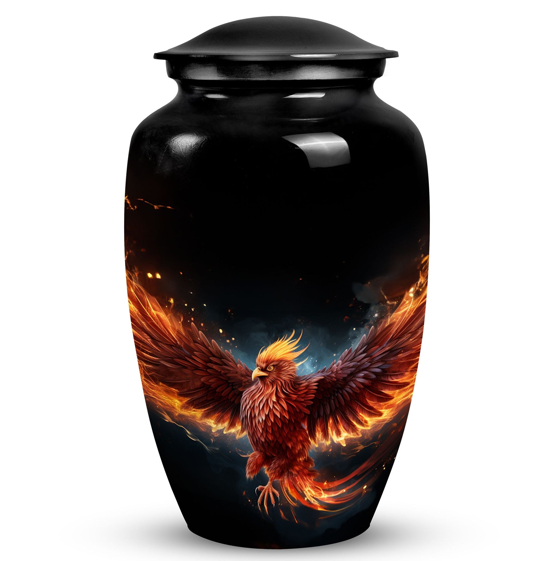 Medium-sized Phoenix Urn, ideal cremation urn for men or as a distinct urn for Dad's ashes