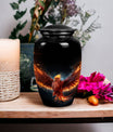 Medium-sized Phoenix Urn, ideal cremation urn for men or as a distinct urn for Dad's ashes