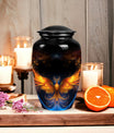 Large Phoenix metal urn for men's cremation ashes