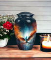 Phoenix urn, a large adult urn designed for female human ashes, suitable as a dad urn