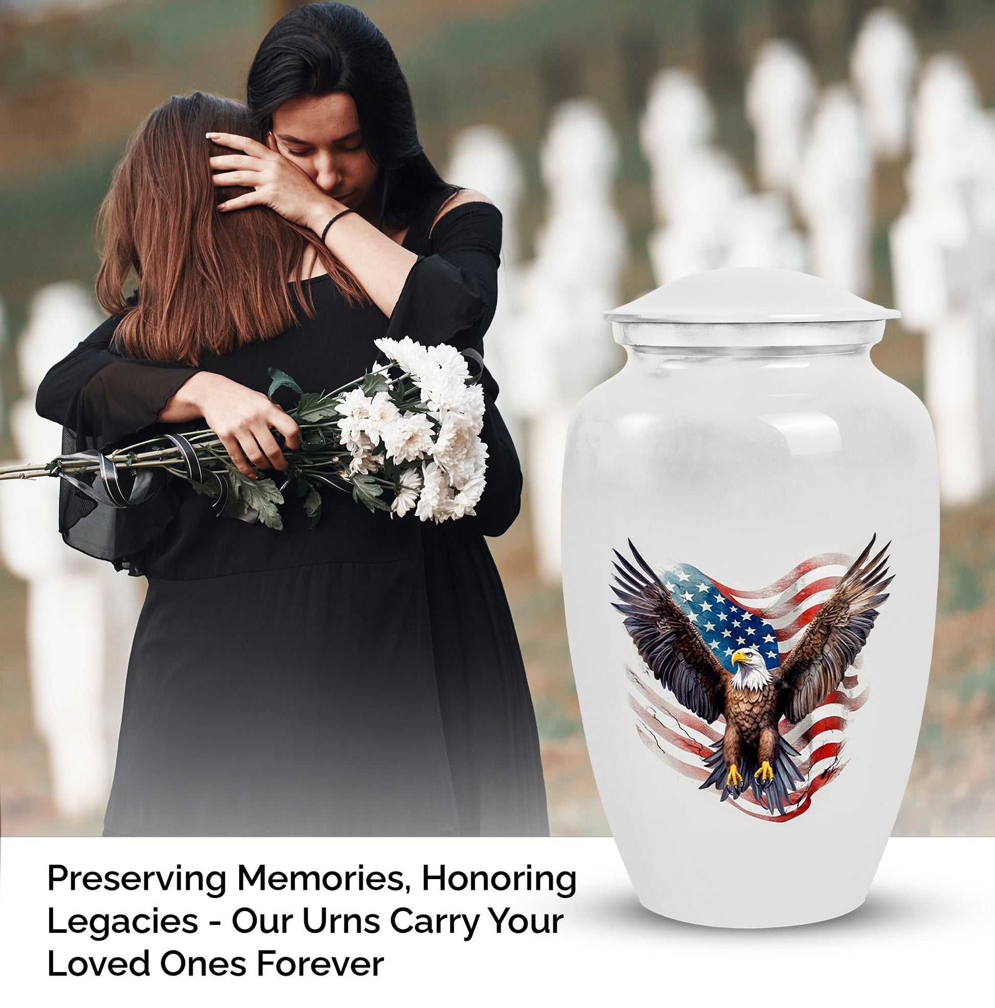 Classic 3-inch Eagle Urn for Human Ashes