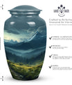 Small Mountains Urn, an elegant cremation keepsake for storing ashes, suitable for both adult men and women.