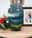 Small Mountains Urn, an elegant cremation keepsake for storing ashes, suitable for both adult men and women.