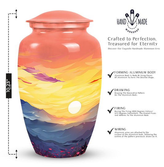 Uniquely crafted Mountains Urns for Mother's cremation ashes, ideal as Memorial Day Gifts