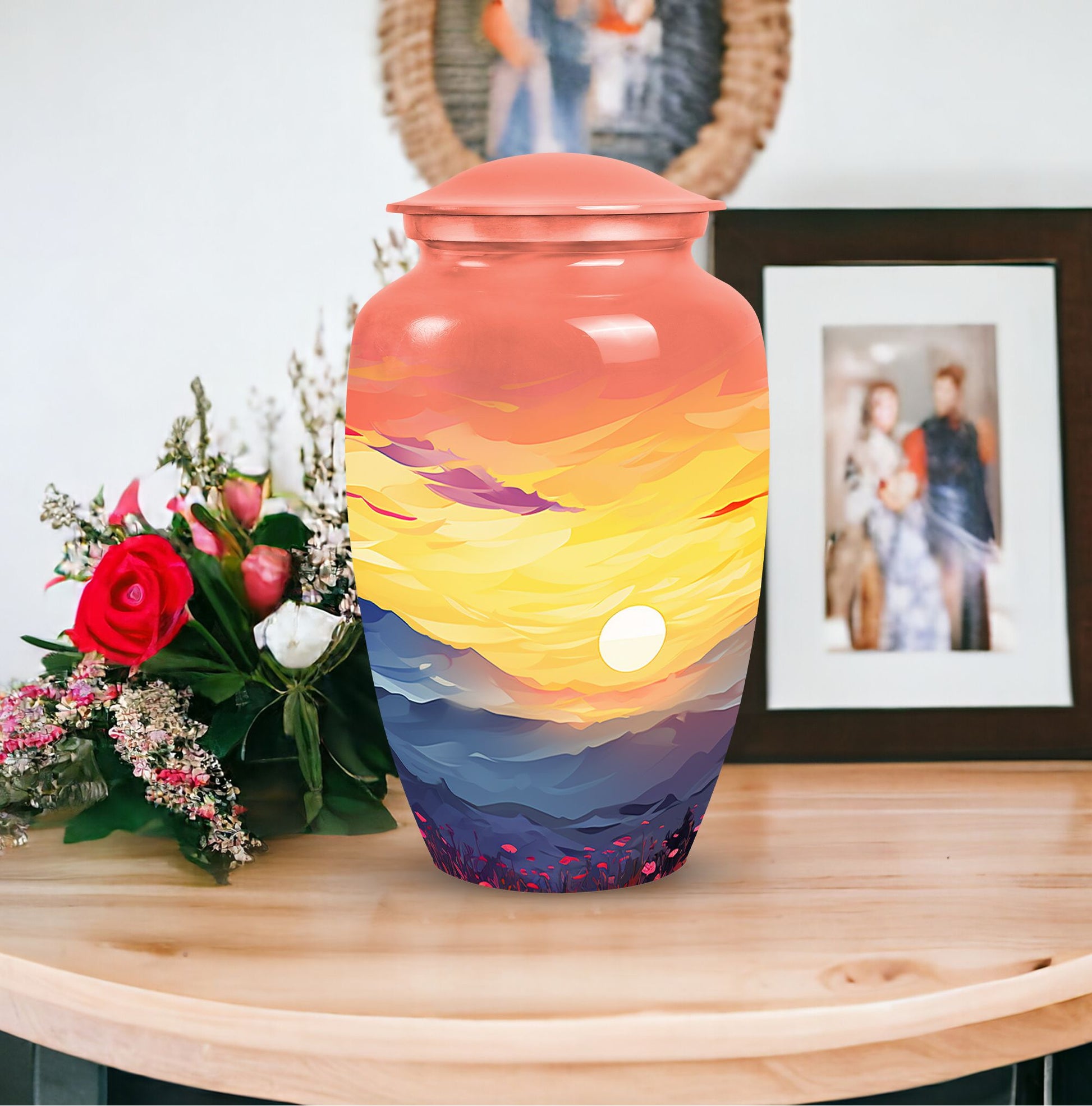 Uniquely crafted Mountains Urns for Mother's cremation ashes, ideal as Memorial Day Gifts