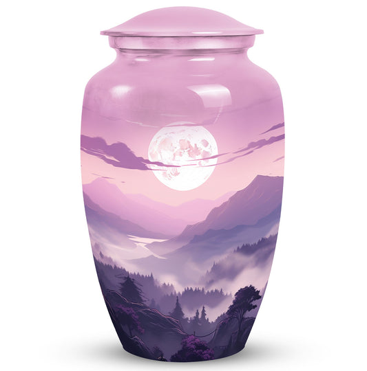 Large Mountains urn suitable for adult male burial or storing human ashes, ideal for burial in ground