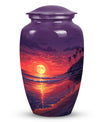 Purple beach urn for human ashes, suitable for adult male, a large ashes holder and funeral urn