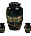 Amber Glide - Dragonfly Urn Large Memorial, Funeral Urn For Ashes