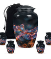 Digital Firefly Elegance - Dragonfly Urn Memorial, Funeral Cremation Urn