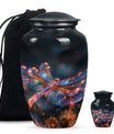 Digital Firefly Elegance - Dragonfly Urn Memorial, Funeral Cremation Urn