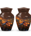 Fiery Dragonfly Dreams - Dragonfly Urn Memorial, Funeral Shape Urn