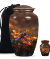 Fiery Dragonfly Dreams - Dragonfly Urn Memorial, Funeral Shape Urn