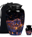 Starry Night Prowl - Tiger Urn Memorial, Funeral Shape Urn