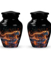 Fiery Rain Stride - Tiger Urn Memorial, Funeral Cremation Urn For Ashes