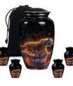 Fiery Rain Stride - Tiger Urn Memorial, Funeral Cremation Urn For Ashes