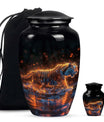 Fiery Rain Stride - Tiger Urn Memorial, Funeral Cremation Urn For Ashes