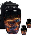Fiery Rain Stride - Tiger Urn Memorial, Funeral Cremation Urn For Ashes