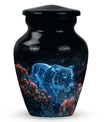 Spectral Bloom Stealth - Tiger Urn Large Memorial, Funeral Urn For Ashes