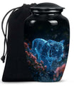 Spectral Bloom Stealth - Tiger Urn Large Memorial, Funeral Urn For Ashes