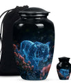 Spectral Bloom Stealth - Tiger Urn Large Memorial, Funeral Urn For Ashes