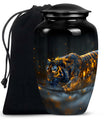 Ember Stalker - Tiger Urn Memorial, Funeral Cremation Urn