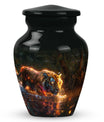Glowing Monsoon Majesty - Tiger Urn Memorial, Funeral Shape Urn