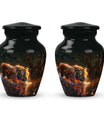 Glowing Monsoon Majesty - Tiger Urn Memorial, Funeral Shape Urn