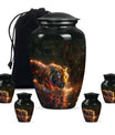 Glowing Monsoon Majesty - Tiger Urn Memorial, Funeral Shape Urn