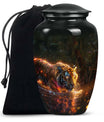 Glowing Monsoon Majesty - Tiger Urn Memorial, Funeral Shape Urn